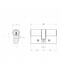 Preview: Doppelzylinder KESO 8000 Omega² mit erhöhtem Aufbohrschutz 81.C15